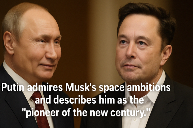 Putin Admires Musk's Space Ambitions and Describes Him as the "Pioneer of the New Century"